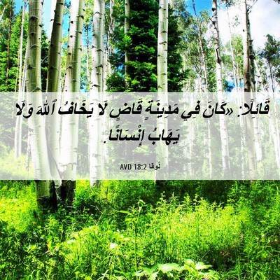 Picture 06 - لُوقا 18:2 AVD - قَائِلًا: «كَانَ فِي - Bible Verse Picture