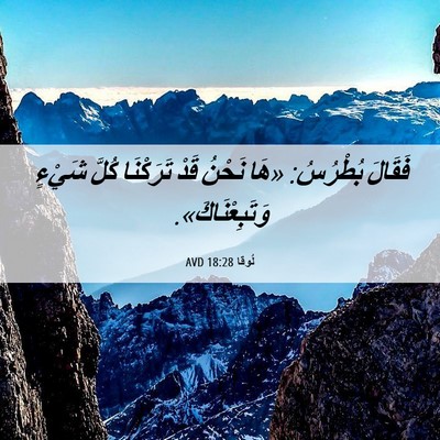 Picture 06 - لُوقا 18:28 AVD - فَقَالَ بُطْرُسُ: «هَا - Bible Verse Picture