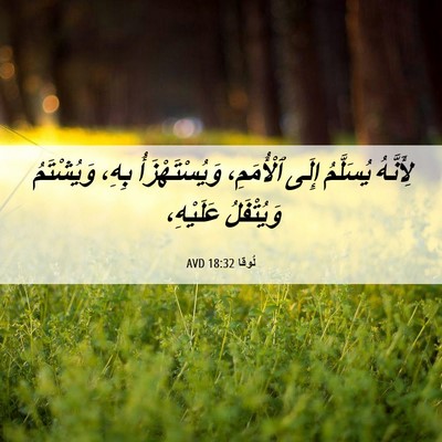 Picture 06 - لُوقا 18:32 AVD - لِأَنَّهُ يُسَلَّمُ إِلَى - Bible Verse Picture
