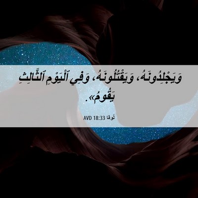 Picture 06 - لُوقا 18:33 AVD - وَيَجْلِدُونَهُ، - Bible Verse Picture