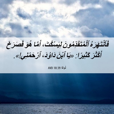 Picture 06 - لُوقا 18:39 AVD - فَٱنْتَهَرَهُ - Bible Verse Picture