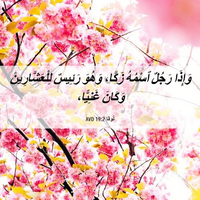 Picture 06 - لُوقا 19:2 AVD - وَإِذَا رَجُلٌ ٱسْمُهُ - Bible Verse Picture