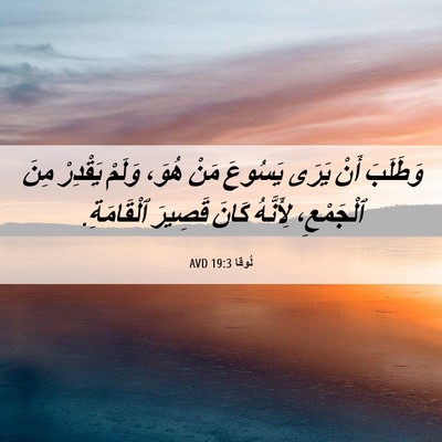 Picture 06 - لُوقا 19:3 AVD - وَطَلَبَ أَنْ يَرَى - Bible Verse Picture