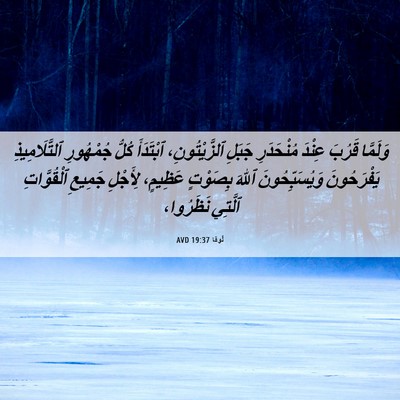 Picture 06 - لُوقا 19:37 AVD - وَلَمَّا قَرُبَ عِنْدَ - Bible Verse Picture