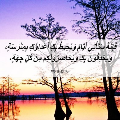 Picture 06 - لُوقا 19:43 AVD - فَإِنَّهُ سَتَأْتِي - Bible Verse Picture
