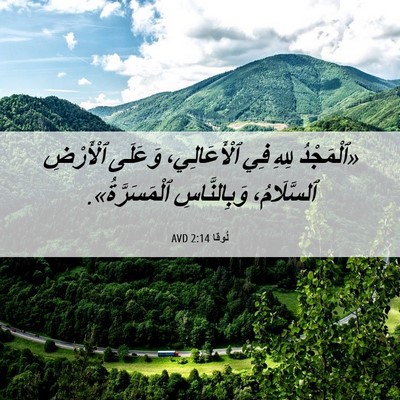 Picture 06 - لُوقا 2:14 AVD - «ٱلْمَجْدُ لِلهِ فِي - Bible Verse Picture