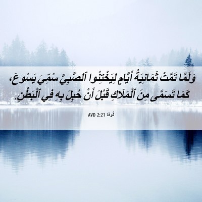 Picture 06 - لُوقا 2:21 AVD - وَلَمَّا تَمَّتْ - Bible Verse Picture