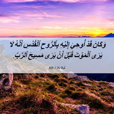 Picture 06 - لُوقا 2:26 AVD - وَكَانَ قَدْ أُوحِيَ - Bible Verse Picture