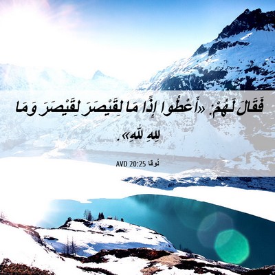 Picture 06 - لُوقا 20:25 AVD - فَقَالَ لَهُمْ: «أَعْطُوا - Bible Verse Picture