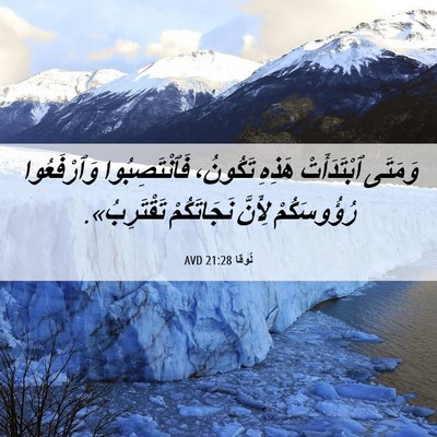 Picture 06 - لُوقا 21:28 AVD - وَمَتَى ٱبْتَدَأَتْ - Bible Verse Picture