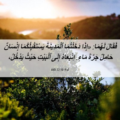 Picture 06 - لُوقا 22:10 AVD - فَقَالَ لَهُمَا: «إِذَا - Bible Verse Picture