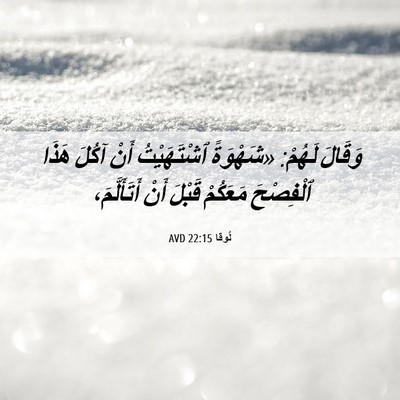 Picture 06 - لُوقا 22:15 AVD - وَقَالَ لَهُمْ: «شَهْوَةً - Bible Verse Picture