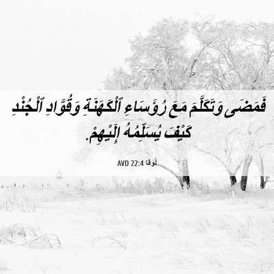 Picture 06 - لُوقا 22:4 AVD - فَمَضَى وَتَكَلَّمَ مَعَ - Bible Verse Picture
