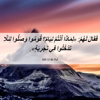 Picture 06 - لُوقا 22:46 AVD - فَقَالَ لَهُمْ: «لِمَاذَا - Bible Verse Picture