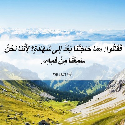 Picture 06 - لُوقا 22:71 AVD - فَقَالُوا: «مَا حَاجَتُنَا - Bible Verse Picture