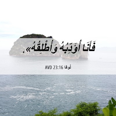 Picture 06 - لُوقا 23:16 AVD - فَأَنَا أُؤَدِّبُهُ - Bible Verse Picture