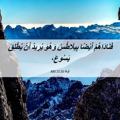 Picture 06 - لُوقا 23:20 AVD - فَنَادَاهُمْ أَيْضًا - Bible Verse Picture