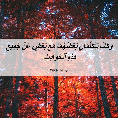 Picture 06 - لُوقا 24:14 AVD - وَكَانَا يَتَكَلَّمَانِ - Bible Verse Picture
