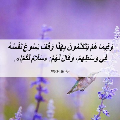 Picture 06 - لُوقا 24:36 AVD - وَفِيمَا هُمْ - Bible Verse Picture