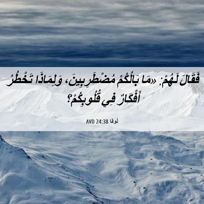 Picture 06 - لُوقا 24:38 AVD - فَقَالَ لَهُمْ: «مَا - Bible Verse Picture