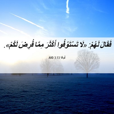 Picture 06 - لُوقا 3:13 AVD - فَقَالَ لَهُمْ: «لَا - Bible Verse Picture