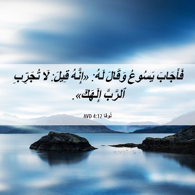 Picture 06 - لُوقا 4:12 AVD - فَأَجَابَ يَسُوعُ وَقَالَ - Bible Verse Picture