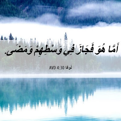 Picture 06 - لُوقا 4:30 AVD - أَمَّا هُوَ فَجَازَ فِي - Bible Verse Picture
