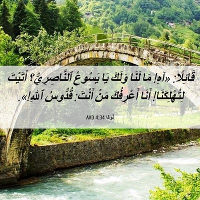 Picture 06 - لُوقا 4:34 AVD - قَائِلًا: «آهِ! مَا لَنَا - Bible Verse Picture