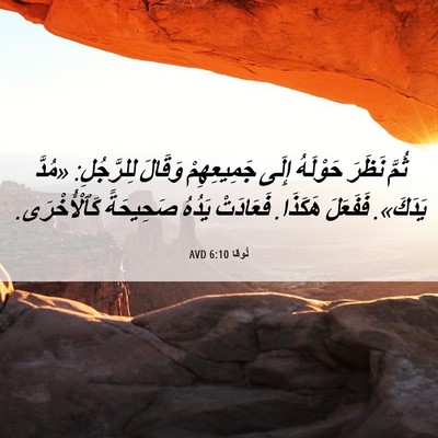Picture 06 - لُوقا 6:10 AVD - ثُمَّ نَظَرَ حَوْلَهُ - Bible Verse Picture