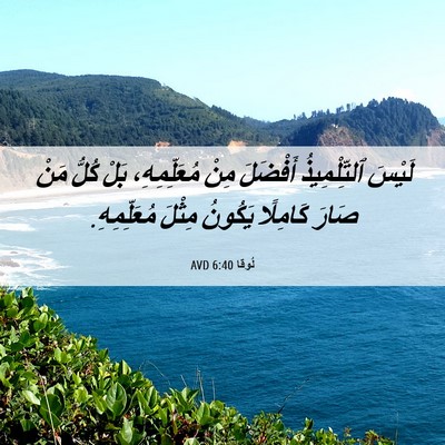 Picture 06 - لُوقا 6:40 AVD - لَيْسَ ٱلتِّلْمِيذُ - Bible Verse Picture