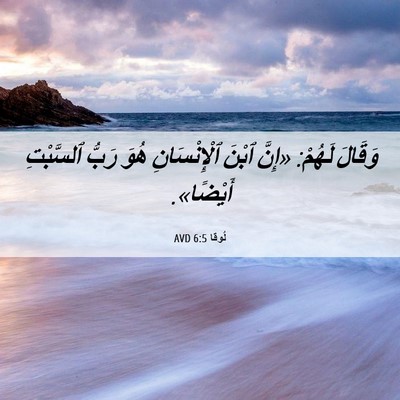 Picture 06 - لُوقا 6:5 AVD - وَقَالَ لَهُمْ: «إِنَّ - Bible Verse Picture