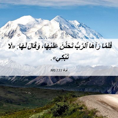 Picture 06 - لُوقا 7:13 AVD - فَلَمَّا رَآهَا ٱلرَّبُّ - Bible Verse Picture