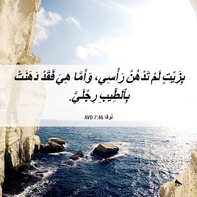 Picture 06 - لُوقا 7:46 AVD - بِزَيْتٍ لَمْ تَدْهُنْ - Bible Verse Picture