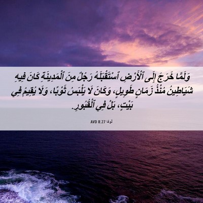 Picture 06 - لُوقا 8:27 AVD - وَلَمَّا خَرَجَ إِلَى - Bible Verse Picture