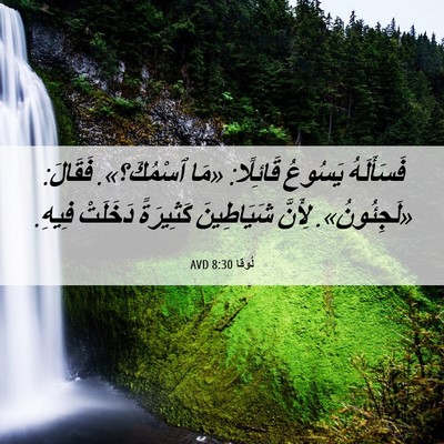 Picture 06 - لُوقا 8:30 AVD - فَسَأَلَهُ يَسُوعُ - Bible Verse Picture