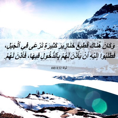 Picture 06 - لُوقا 8:32 AVD - وَكَانَ هُنَاكَ قَطِيعُ - Bible Verse Picture
