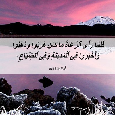 Picture 06 - لُوقا 8:34 AVD - فَلَمَّا رَأَى ٱلرُّعَاةُ - Bible Verse Picture
