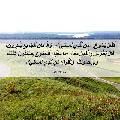 Picture 06 - لُوقا 8:45 AVD - فَقَالَ يَسُوعُ: «مَنِ - Bible Verse Picture