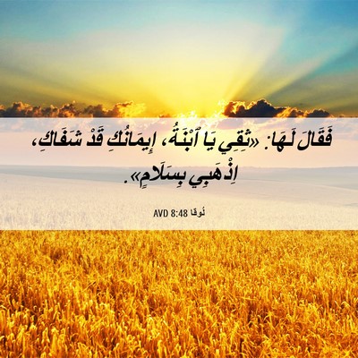Picture 06 - لُوقا 8:48 AVD - فَقَالَ لَهَا: «ثِقِي يَا - Bible Verse Picture