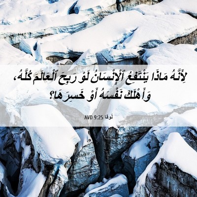 Picture 06 - لُوقا 9:25 AVD - لِأَنَّهُ مَاذَا - Bible Verse Picture