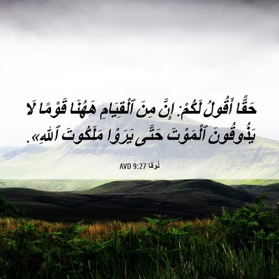 Picture 06 - لُوقا 9:27 AVD - حَقًّا أَقُولُ لَكُمْ: - Bible Verse Picture
