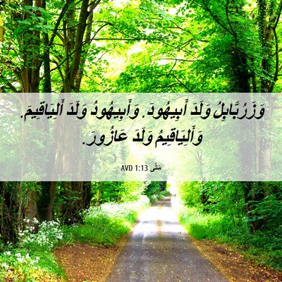 Picture 06 - مَتَّى 1:13 AVD - وَزَرُبَّابِلُ وَلَدَ - Bible Verse Picture