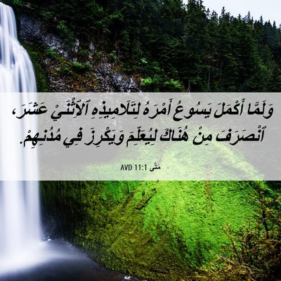 Picture 06 - مَتَّى 11:1 AVD - وَلَمَّا أَكْمَلَ يَسُوعُ - Bible Verse Picture