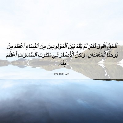 Picture 06 - مَتَّى 11:11 AVD - اَلْحَقَّ أَقُولُ لَكُمْ: - Bible Verse Picture