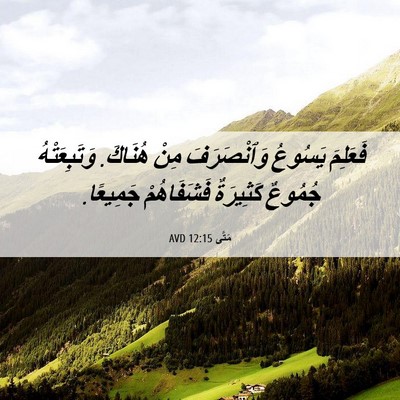 Picture 06 - مَتَّى 12:15 AVD - فَعَلِمَ يَسُوعُ - Bible Verse Picture