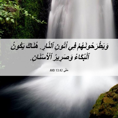 Picture 06 - مَتَّى 13:42 AVD - وَيَطْرَحُونَهُمْ فِي - Bible Verse Picture