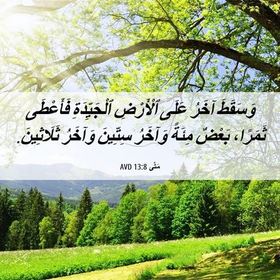 Picture 06 - مَتَّى 13:8 AVD - وَسَقَطَ آخَرُ عَلَى - Bible Verse Picture