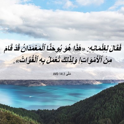 Picture 06 - مَتَّى 14:2 AVD - فَقَالَ لِغِلْمَانِهِ: - Bible Verse Picture