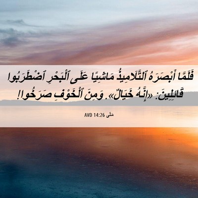 Picture 06 - مَتَّى 14:26 AVD - فَلَمَّا أَبْصَرَهُ - Bible Verse Picture