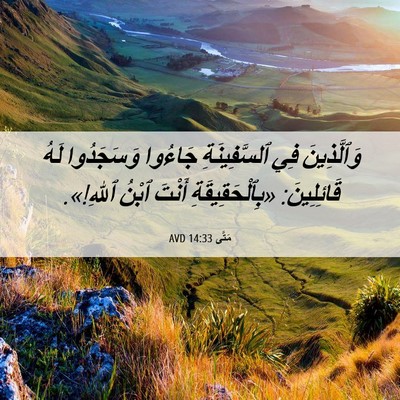 Picture 06 - مَتَّى 14:33 AVD - وَٱلَّذِينَ فِي - Bible Verse Picture